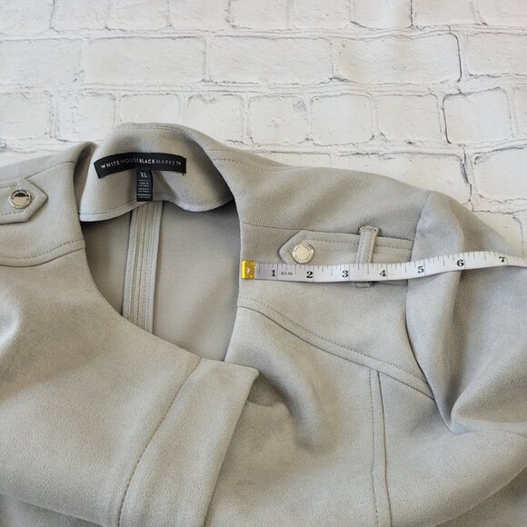 White House Black Market Ultra Suede Moto Jacket in Mercury gray size XL - Picture 7 of 15
